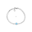 Pulseira Corrente Groumet com Topázio Azul