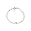 Pulseira Corrente Groumet com Topázio Branco