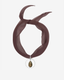 COLAR LENÇO MARROM + PINGENTE MANDALA