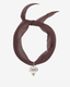 COLAR LENÇO MARROM + PINGENTE OVAL